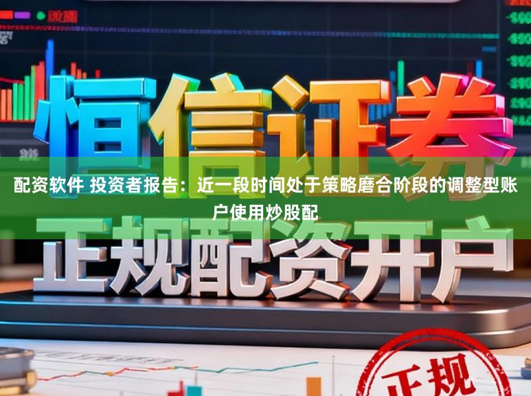 配资软件 投资者报告：近一段时间处于策略磨合阶段的调整型账户使用炒股配